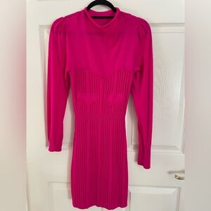 Anthropologie Pink Knit Sweater Dress